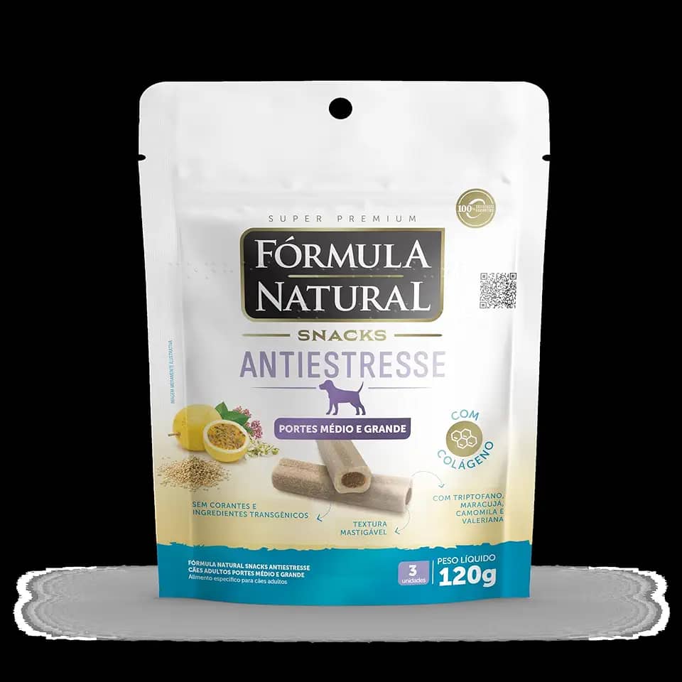 Fórmula Natural Snacks Antiestres Para Cães Adultos De Médio Porte 120g