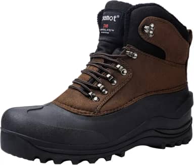 Botas de neve masculinas, botas de inverno impermeáveis para caminhadas, trekking, pesca, equitação, caça, caminhada com cachorro, botas de quintal isoladas, sapatos de jardinagem, quentes e a