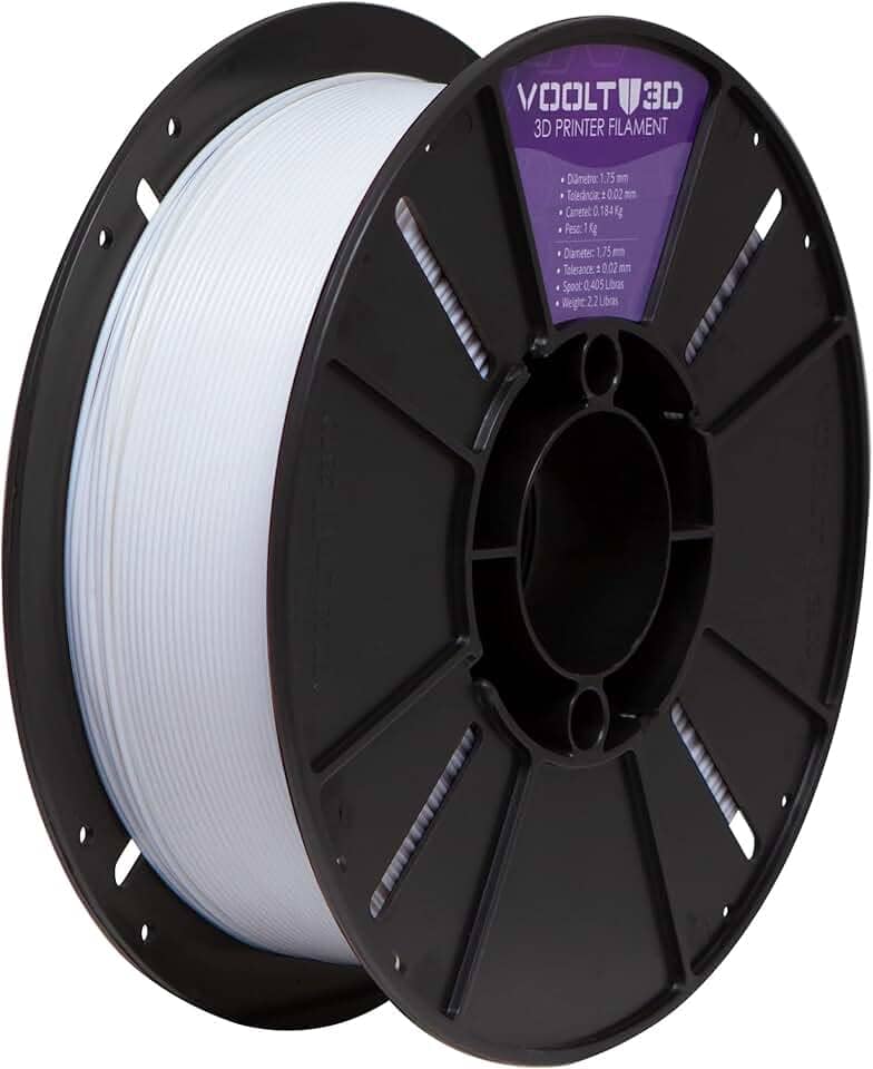 Filamento PETG Branco Dental Premium 1kg - 1.75Mm Voolt 3D Para Impressora 3D