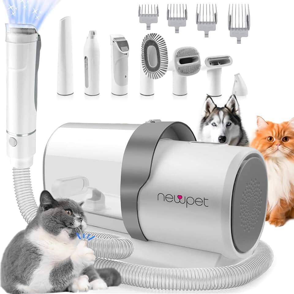 Aspirador de Pó para Animais de Estimação 2.5L Aspirador de pêlos para cães, aspirador potente de 10000Pa para pêlos de cães, 7 ferramentas (220V Volts)