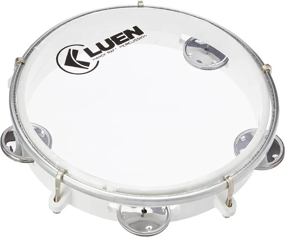 Pandeiro Abs Branco Junior Pele Cristal 08"- Luen
