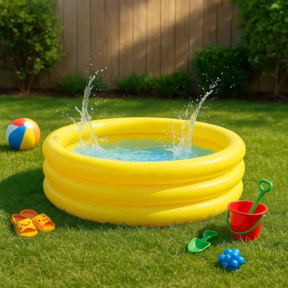 Piscina Inflável Infantil 140 Litros – Diversão no Verão para Crianças – PVC Resistente – Fácil de Montar – Em Cores Sortidas