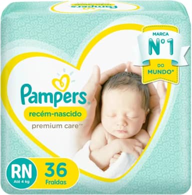 Fralda Pampers Premium Care RN - 36 fraldas
