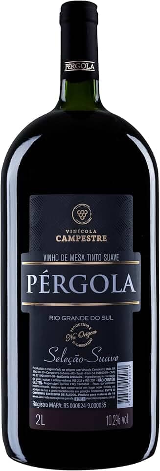 VINHO TINTO SUAVE SELECAO PERGOLA 2 LT