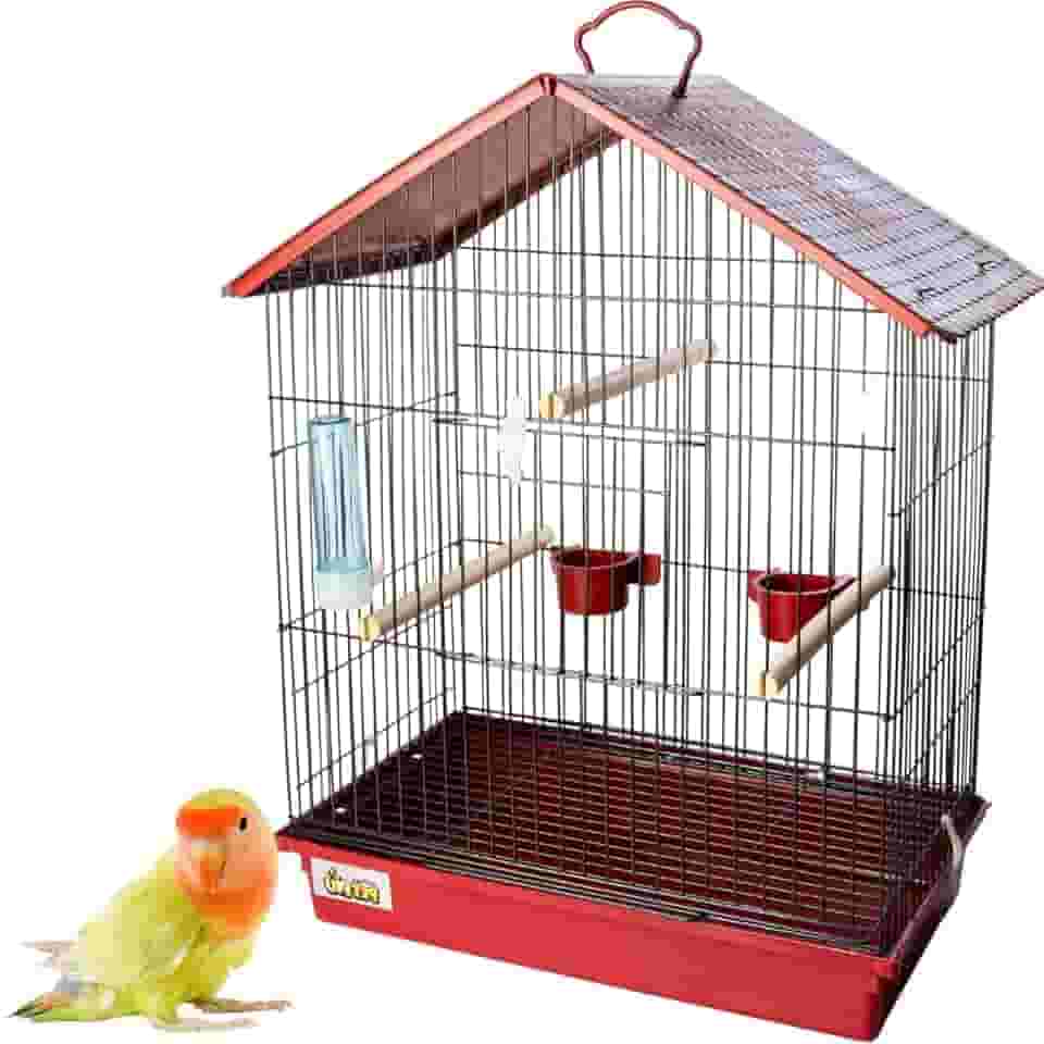 Gaiola Calopsita Viveiro Para Pássaros Grande Reforçado (Vermelho)
