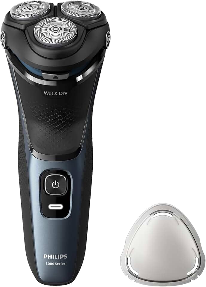 Philips Barbeador Elétrico Masculino, Uso Seco e Molhado, Cabeças flexíveis 5D, com Aparador Retrátil, Carregamento Rápido - S3144/00