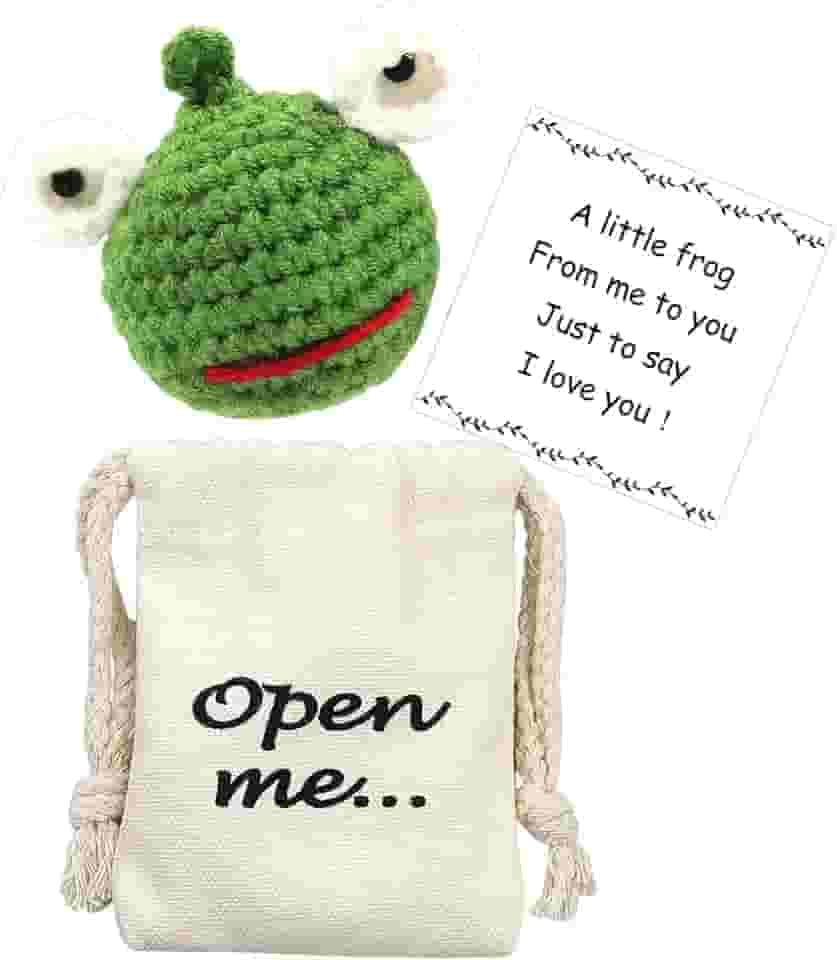 LUOKIFUR Presente inspirador de sapo abraço de bolso para amigos da família, amados e colegas (sapo (estilo 2))