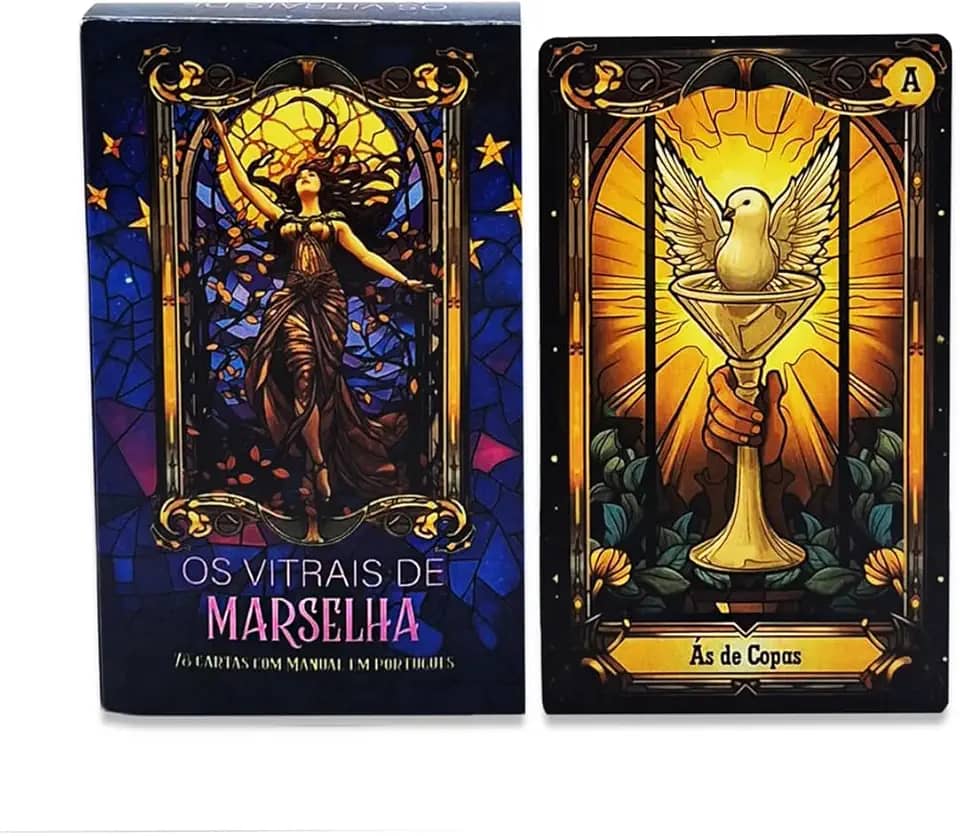 Flash, Tarô Os Vitrais de Marselha 78 Cartas com Manual