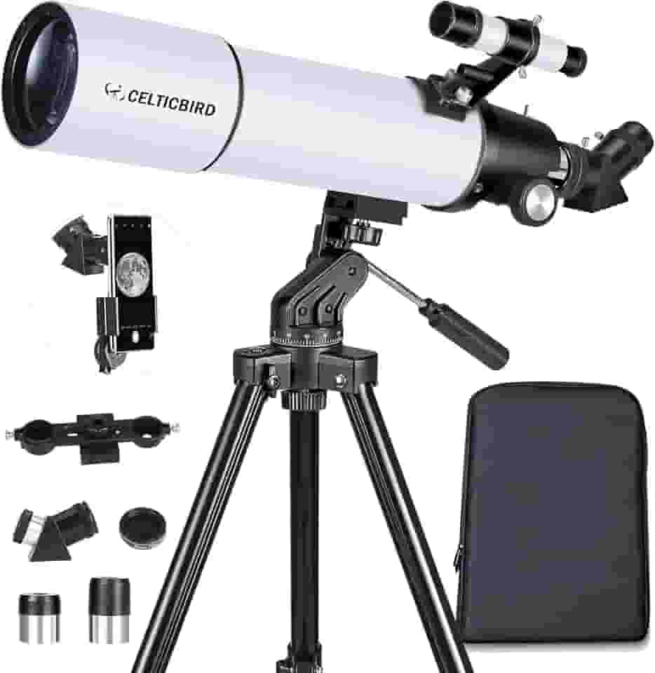 80x600mm AZ Telescope, Travel Telescopes for Adults Astronomy, Telescopio for Beginners,Kids with Backpack, Moon Filter, Phone Adapter