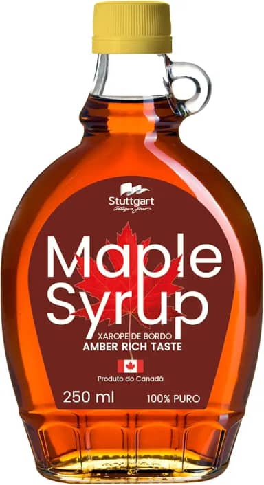 Stuttgart Maple Syrup Tradicional 250Ml - Amber Rich Taste - 100% Puro - Xarope De Bordo Canadense