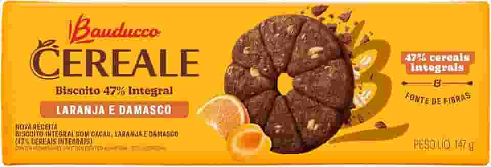 Biscoito Cereale Laranja e Damasco Bauducco 147g