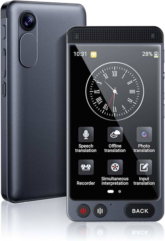 Dispositivo tradutor de idiomas offline, tradutor instantâneo D21, sem necessidade de WiFi, tradução de voz bidirecional em tempo real, 142 idiomas, tradução de voz em tempo real, gravação e foto para