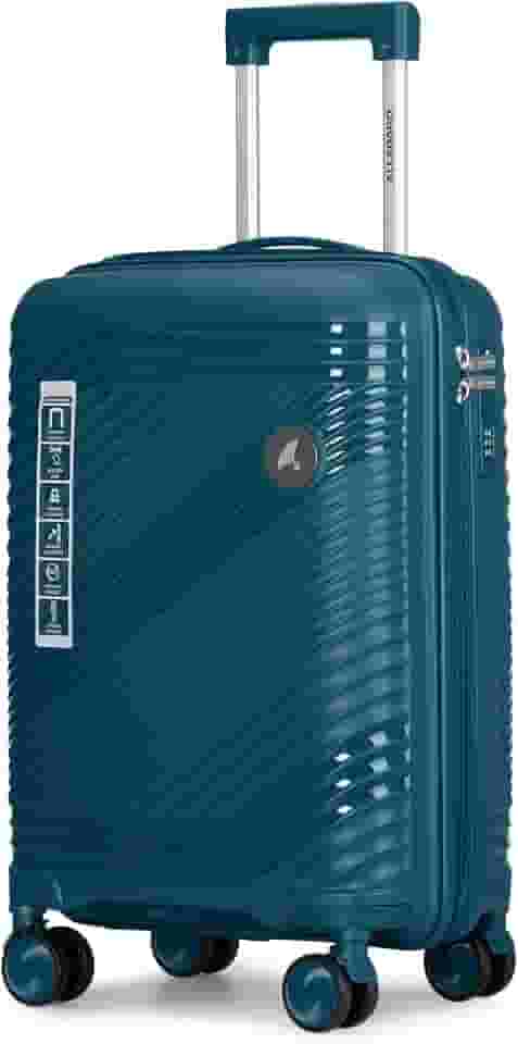 Mala de Bordo Mão 10kg Padrão ANAC Viagem em PP Rígido Rugoso Anti Arranhão e Ziper Duplo Antifurto Cadeado com Senha Sequence 20 (Azul)