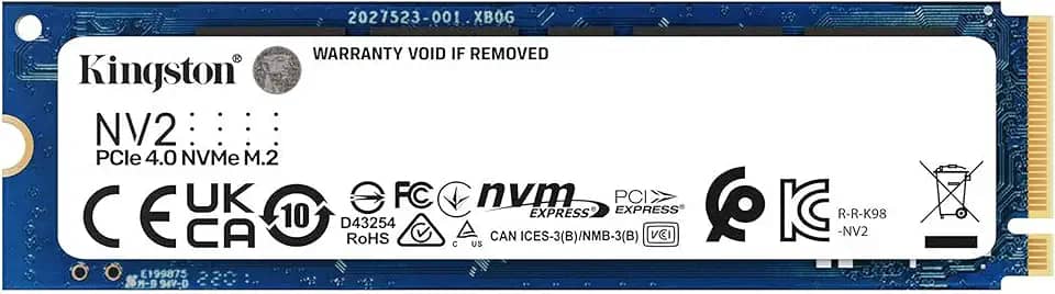 SSD Kingston NV2 1TB NVMe M.2 2280 (Leitura até 3500MB/s e Gravação até 2100MB/s)
