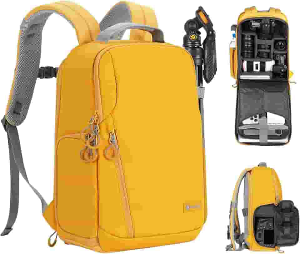 TARION Mochila para câmera à prova d'água – Bolsa para câmera DSLR com capa de chuva de compartimento para laptop de 14 polegadas, mochila profissional de fotografia de viagem para fotógrafos, SLR,