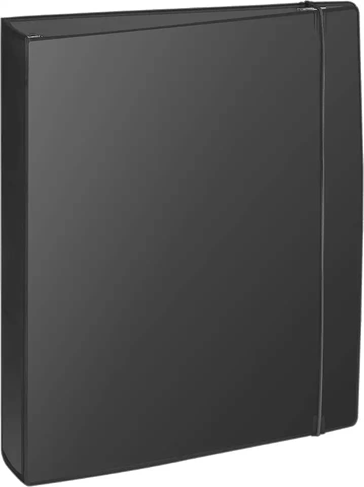 Acrimet Fichário Universitário com 4 Argolas A4, Cor Preto, 804.6