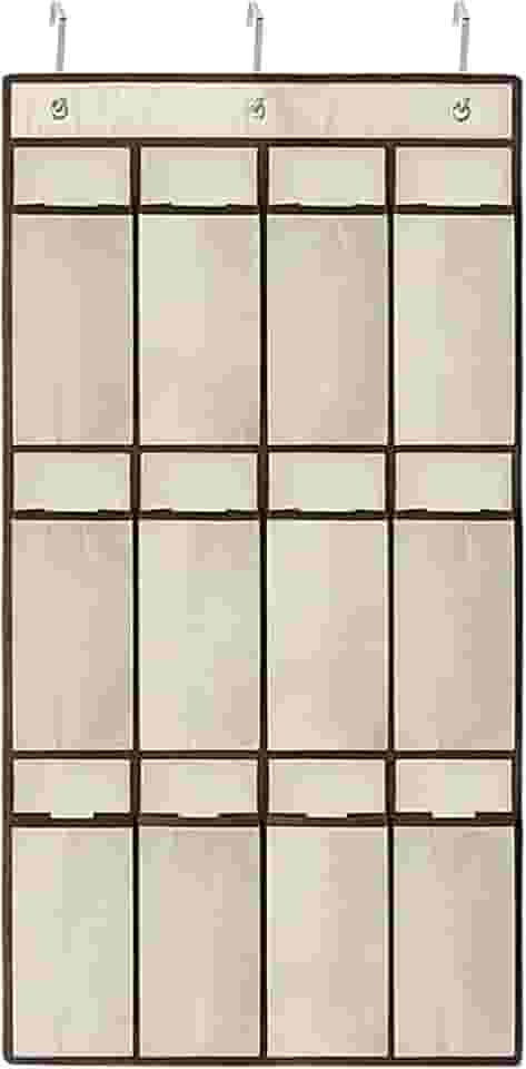 Ordene - Organizador de Sapatos para Porta com 12 Divisórias, Cor Bege, Linha My Closet