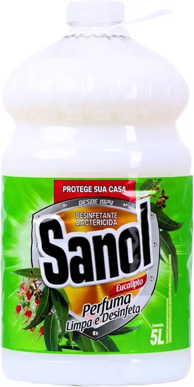 Sanol Desinfetante Líquido Para Uso Geral Eucalipto 5 Litros Branco
