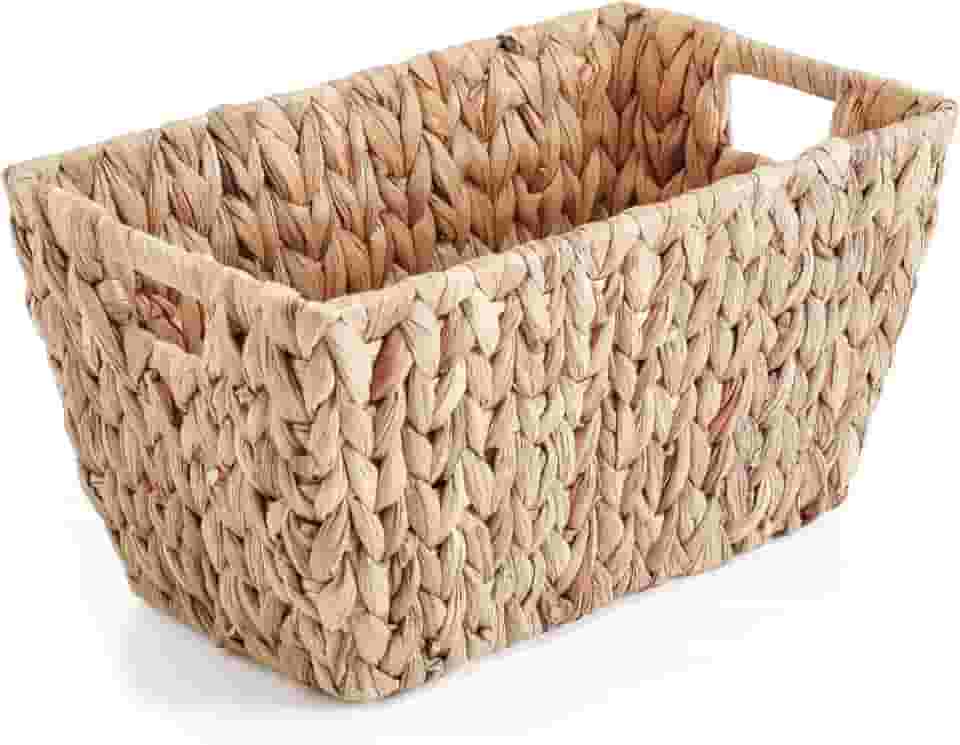 Oikos - Cesto Organizador Retangular com Alças 38cm de Palha Fibra Natural Resistente