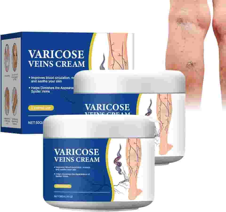 Creme de varizes para pernas, creme de alívio de varizes de aranha, creme de pele para pernas, creme para varizes (2 peças)
