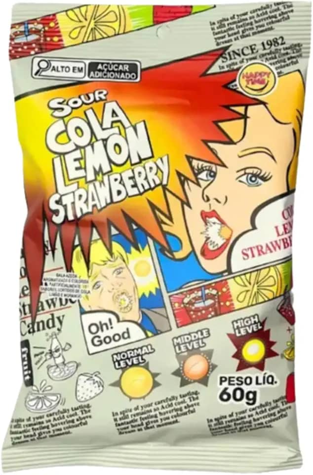 Bala Mais Azeda do Mundo Sour Cola 16g | Importada do Japão | O Desafio Ácido Extremo para Pegadinhas