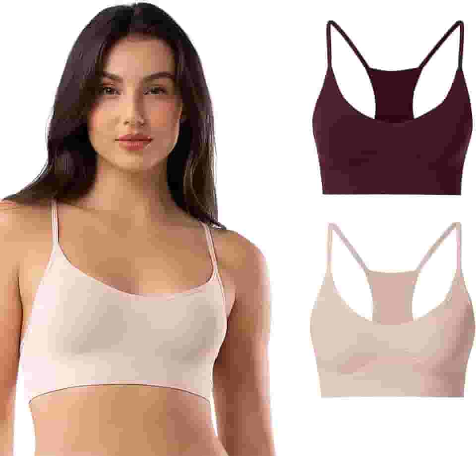 Kit 2 Top Sutiã Nadador Sem Costura Anatômico Microfibra Poliamida She By Mash