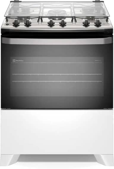 Electrolux Fogão 5 bocas Electrolux Branco Efficient Mesa Inox, PerfectCook e VaporBake® (FE5IW) Bivolt