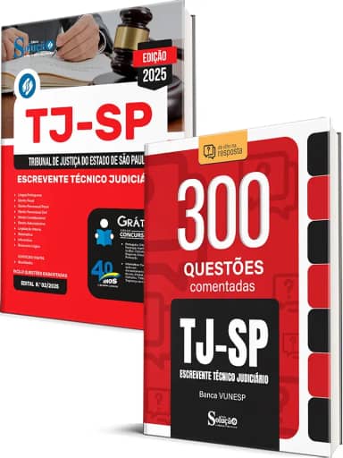 Combo TJ-SP - Escrevente Técnico Judiciário (Apostila + Caderno de Questões Comentadas)