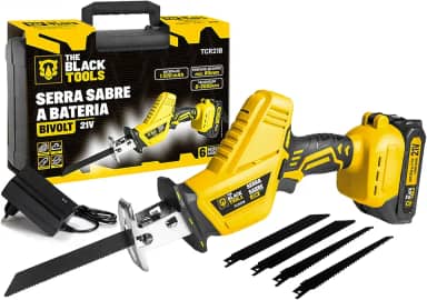 Serra Sabre A Bateria 21v Profissional Portatil 3000 Rpm Tcr21b The Black Tools