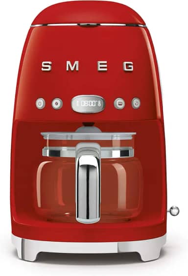 Smeg Máquina de café com filtro de gotejamento, vermelha, 10 xícaras