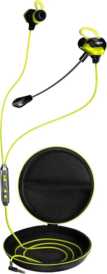 WAAW by ALOK Fone de Ouvido Gamer ENERGY 10EWG com Fio, Intra-Auricular, Microfone Extra Destacável, Case de Transporte