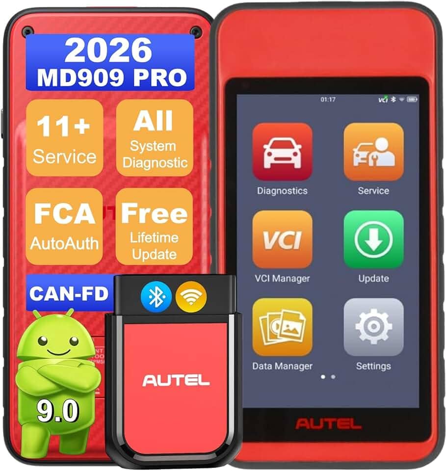 Autel Scanner profissional OBD2 MaxiDiag MD909 Pro, MD808Pro, MD806, AL629, AL549, AL329, AL319, diagnóstico de todos os sistemas, serviço 11+, CAN FD e DoIP, ler/limpar código para todos os veículos