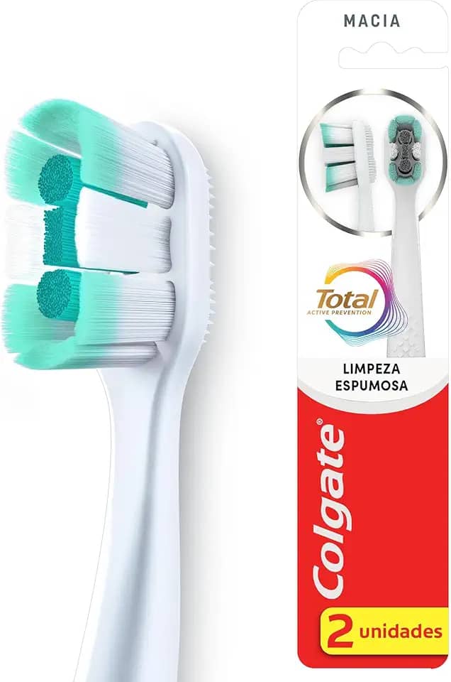 Escova Dental Colgate Total Limpeza Espumosa Suave 2 unidades