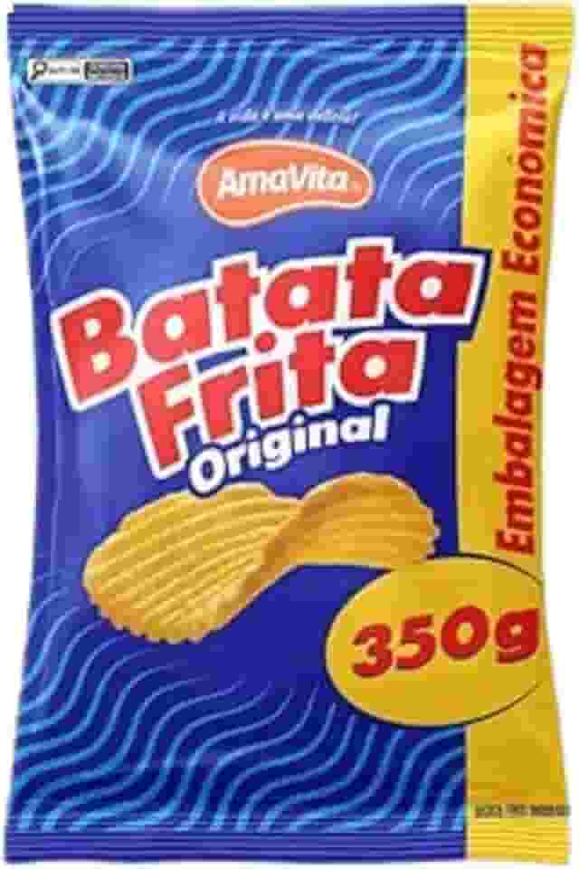 BATATA CHIPS ONDULADA AMAVITA SABOR ORIGINAL 350G