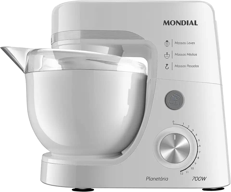Batedeira Planetária, Mondial, Branco, 700W, 110V - BP-03-W