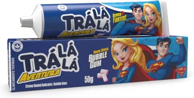 Trá Lá Lá Creme Dental Liga Da Justiça Aventura Kids - Bubble Gum (50G)