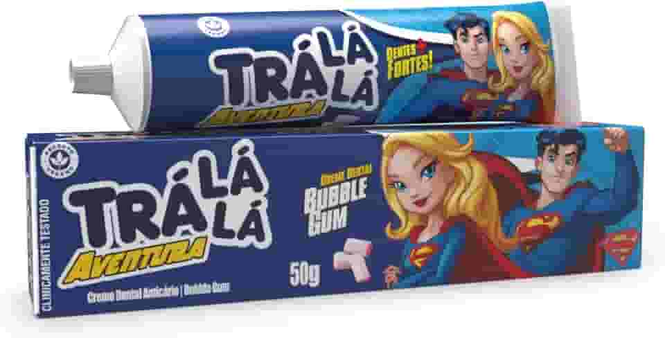 Trá Lá Lá Creme Dental Liga Da Justiça Aventura Kids - Bubble Gum (50G)