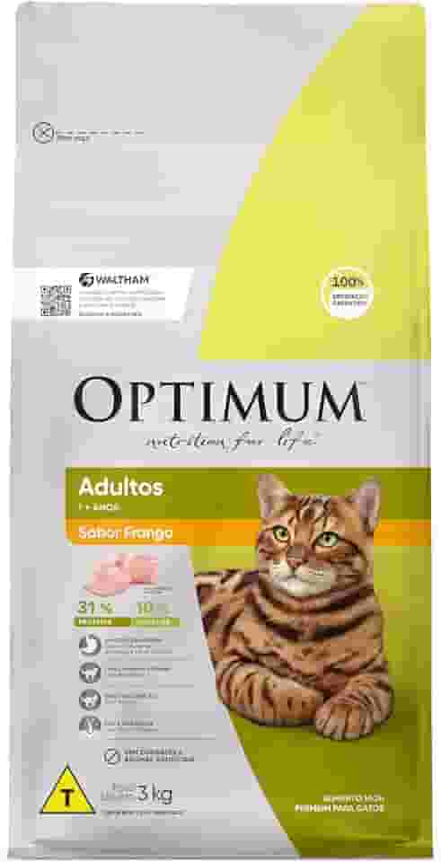 Ração Optimum para Gatos Adultos Sabor Frango 3kg