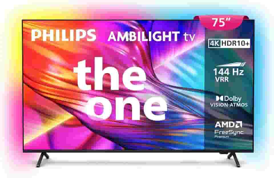 PHILIPS, Smart TV, Ambilight THE ONE 75' 4K 144 Hz, 75PUG8929/78, P5, DTS Play-Fi, Freesync, Dolby Vision e Atmos, 50 WRMS 2.1