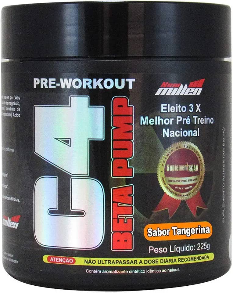 C4 Pre Treino Beta Pump 45Doses Arginina Beta alanina Taurina Cafeína (tangerina)