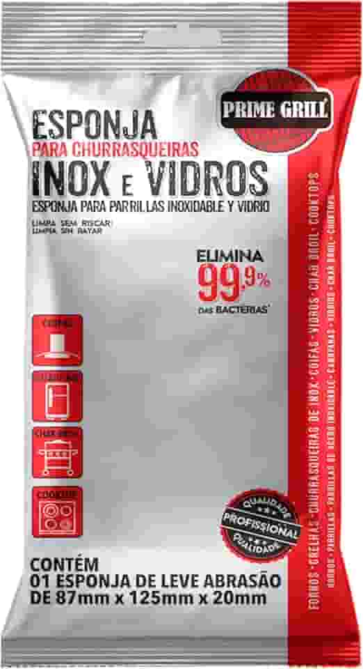 Esponja para Inox e Vidros Prime Grill
