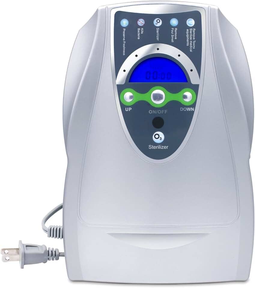Gerador portátil de ozônio, máquina de ozônio multiuso com temporizador para casa, quarto, escritório, caça