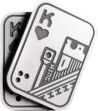 New Decompression Metal Poker Fidget_Slider,Manually Rotate Adult Office Decompression Toys to Relieve Pressure, Tabletop Toys for Adults, (KK)