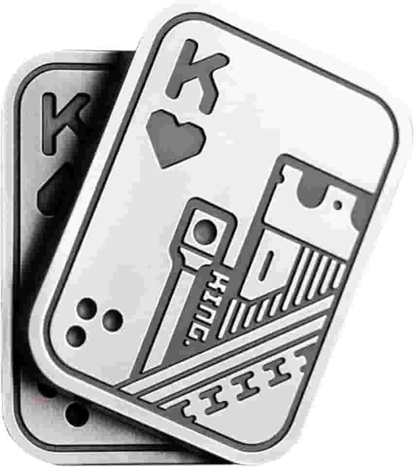 New Decompression Metal Poker Fidget_Slider,Manually Rotate Adult Office Decompression Toys to Relieve Pressure, Tabletop Toys for Adults, (KK)