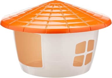 Pet Injet Casa Para Hamster Branco E Laranja Para Roedores E Outros Animais Pequenos