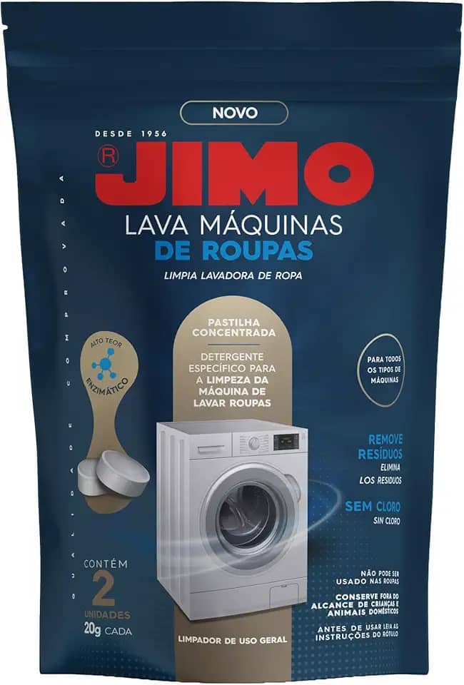 JIMO Lava Máquinas de Roupas Lavagem Interna Remove Resíduos Concentrado 2 pastilhas