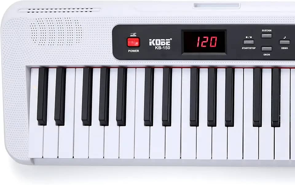 Teclado Kobe Musical KB-150 Branco 5/8 Indicado Iniciantes