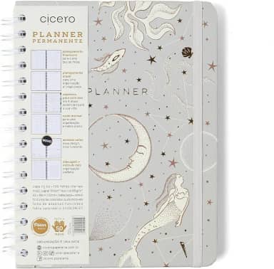 Planner Permanente Wire-O Astral Semanal Notas A5 Maré Off White, Cicero