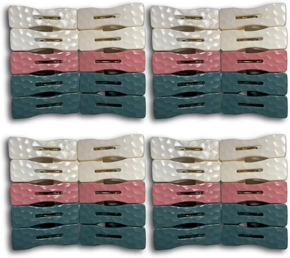 Kit 40 Prendedores De Roupa Premium Reforçados, Pregador Grande De Plástico, Design Moderno Para Lavanderia, Não Marca e Não Mancha Suas Roupas (40)