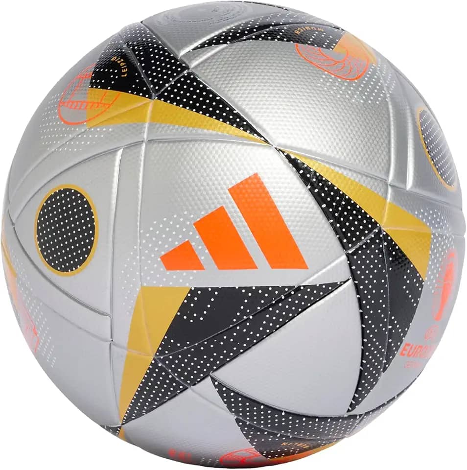 Bola Futebol de Campo Adidas League Euro 2024 Finale Fussballliebe Prateada